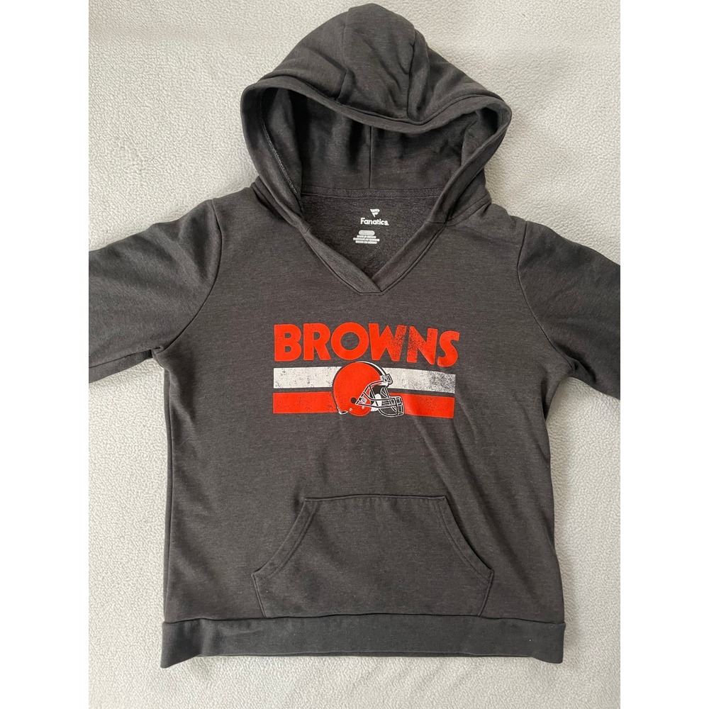 Fanatics Mens Extra Large Hoodie Charcoal Grey Cleveland Browns NFL Graphic XL